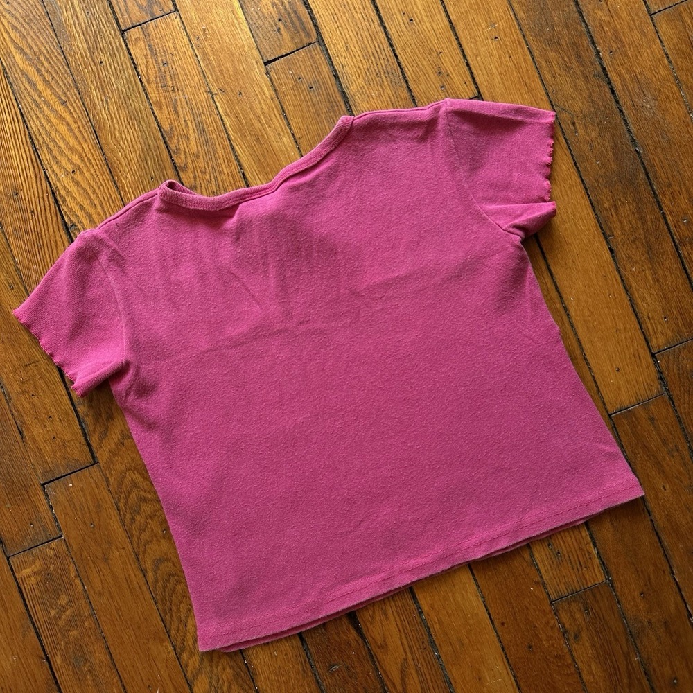 Vtg Powerpuff Girls Cropped Baby Tee Shirt Cartoon Network Pink Y2k 2000 - Picture 10 of 10